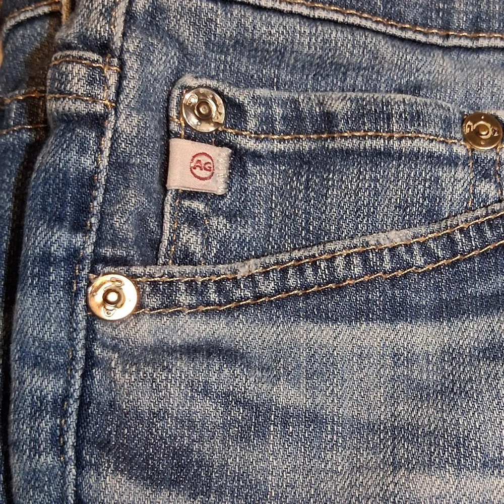 Ag Adriano Goldschmied Nikki Shorts Blue Denim Jeans Size 28R - Picture 9 of 11